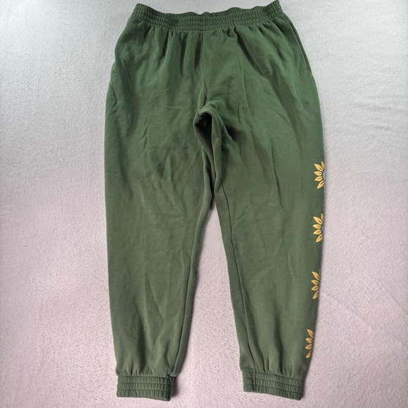 Pants - Pink Victoria's Secret Sunflower Smile Sweatpants XXL Green Fleece Joggers